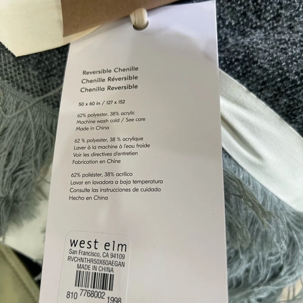 West Elm Charcoal Throw Blanket